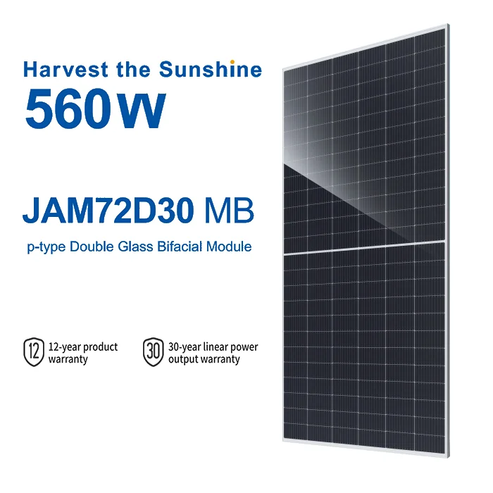 Ja Solar Deepblue 3 182mm Solar Cell Bifacial Dual-Glass Solar Panel 540W 545W 550W 555W 560W